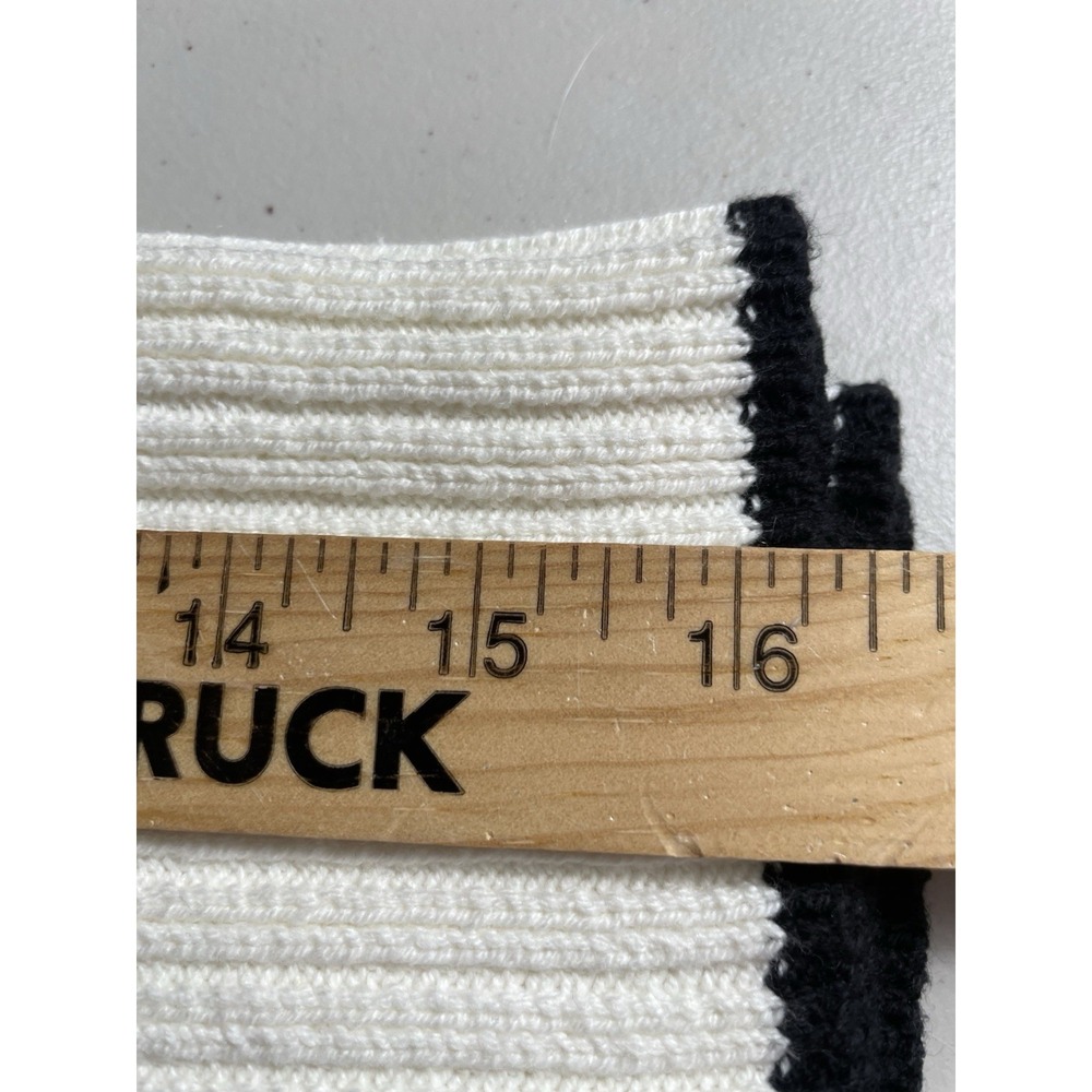 NWT Sonoma Womens 3X Sweater Ivory Black Striped Side Slit Crewneck Pullover - Picture 13 of 14